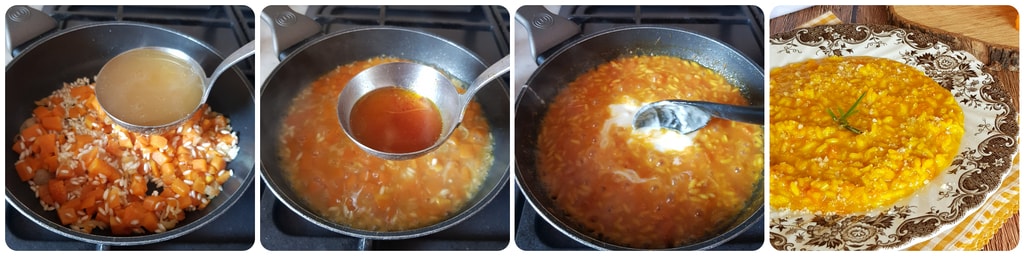 préparation du risotto