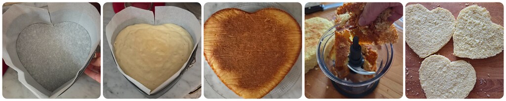 gâteau en forme de cœur avec crème et fraises