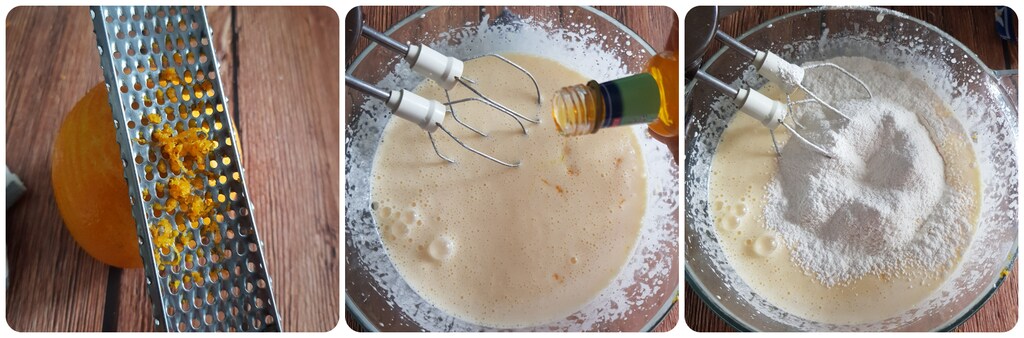 cake à l'orange avec chocolat et amandes