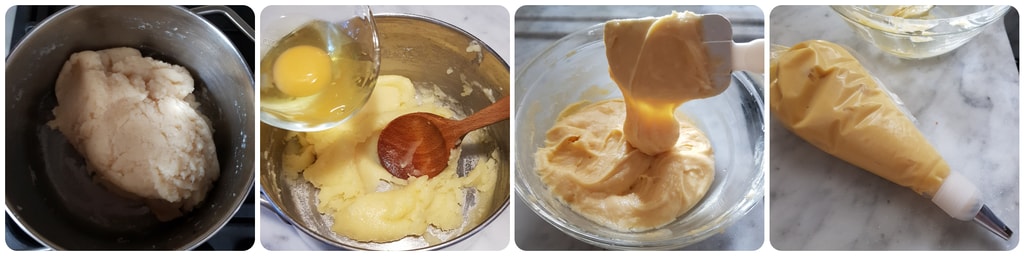 profiteroles avec crème et sauce au chocolat