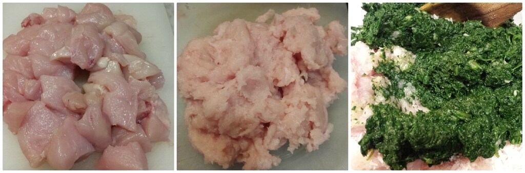 côtelettes de poulet et épinards