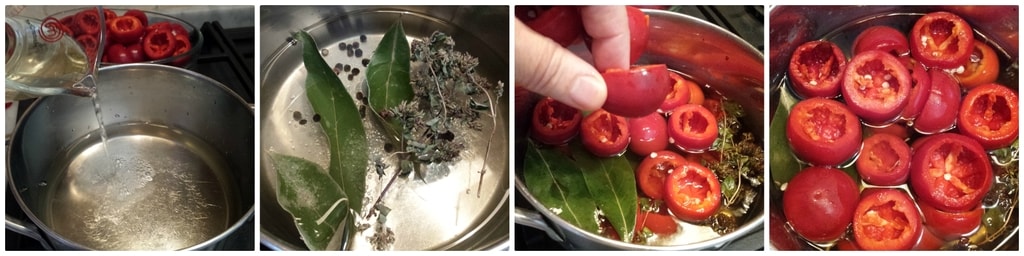 piments ronds farcis à l’huile