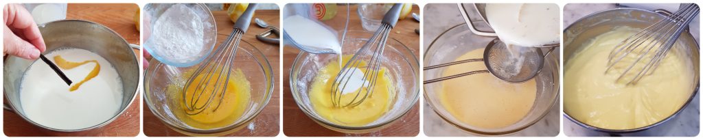 tarte avec crème et griottes