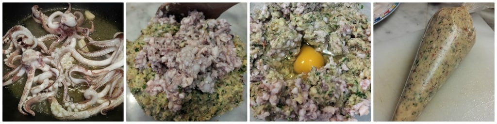 calamars farcis à la poêle