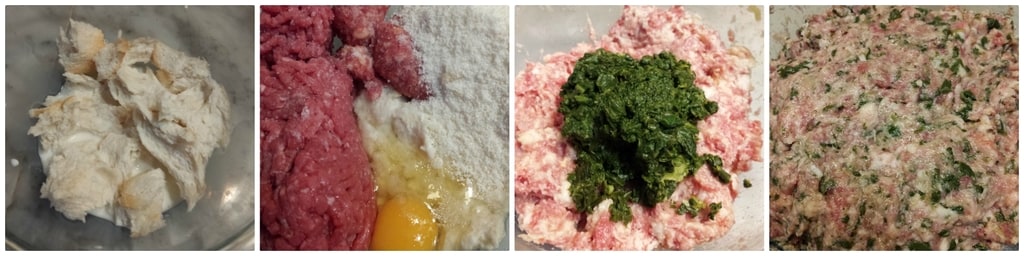 boulettes de viande et feuilles de navet