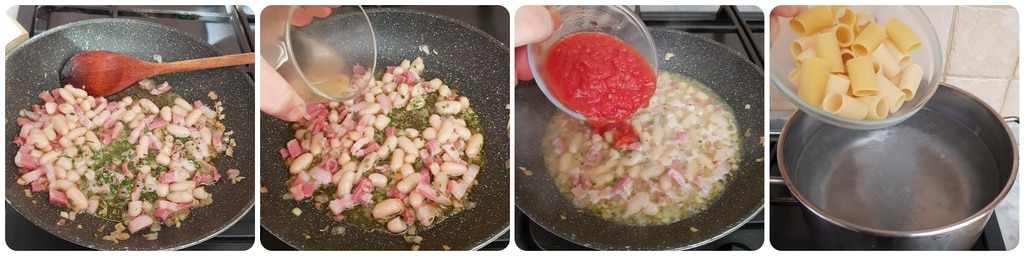 mezze maniche avec haricots cannellini