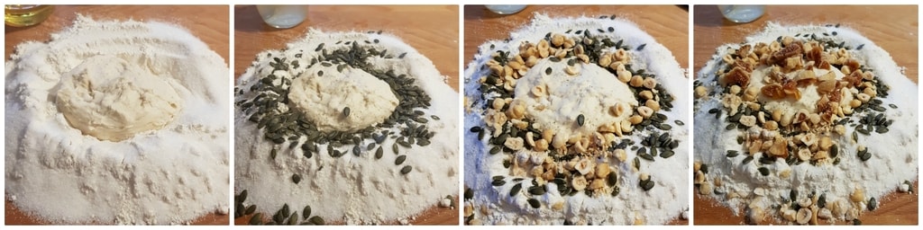 biscottes avec graines de courge, noisettes et figues