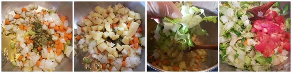 soupe épaisse de pois chiches et scarole