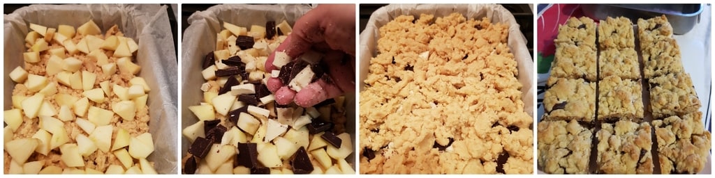 sbriciolata aux pommes chocolat