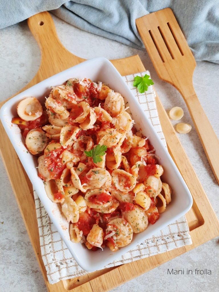Orecchiette avec Pommes de Terre Pecorino et Tomate