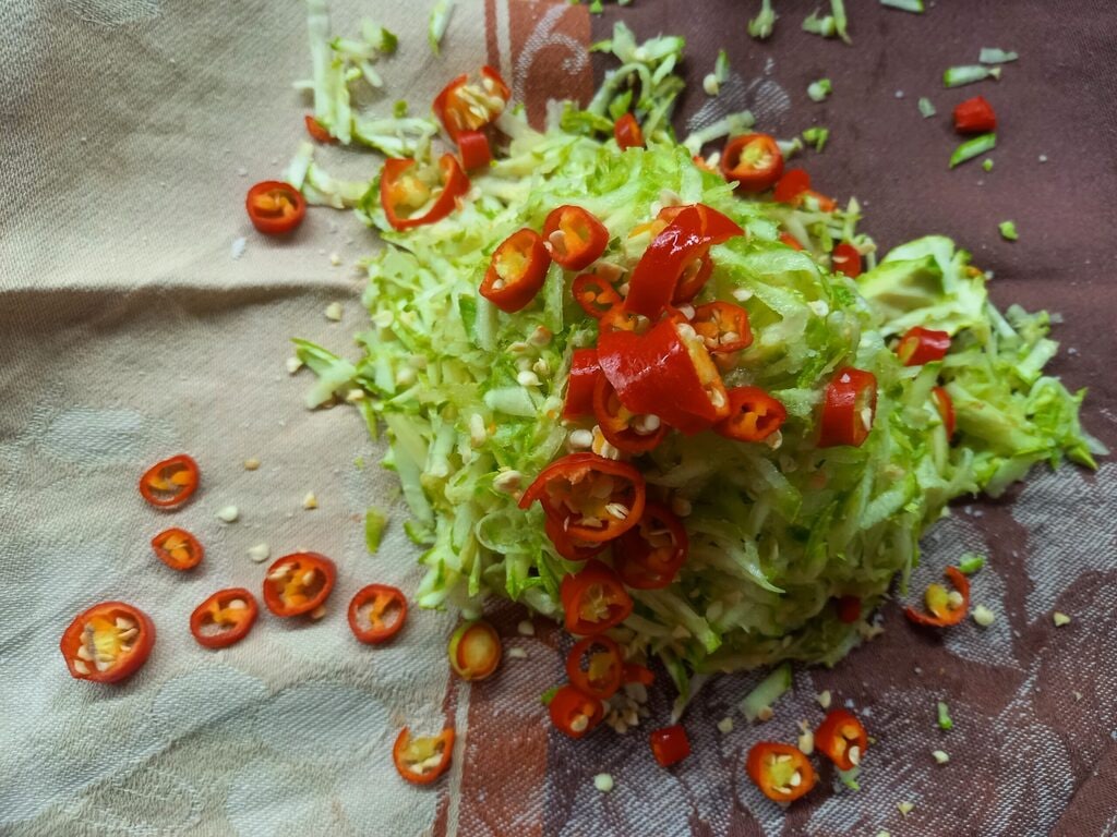 courgettes et piments