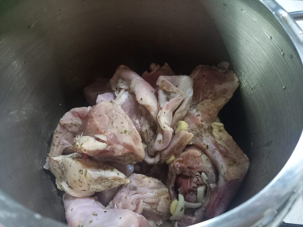 Le lapin à la cocotte minute aigre-doux