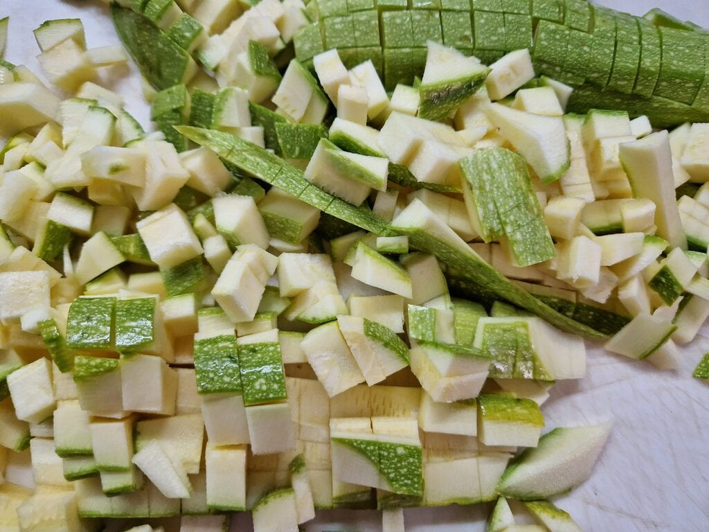courgettes en dés
