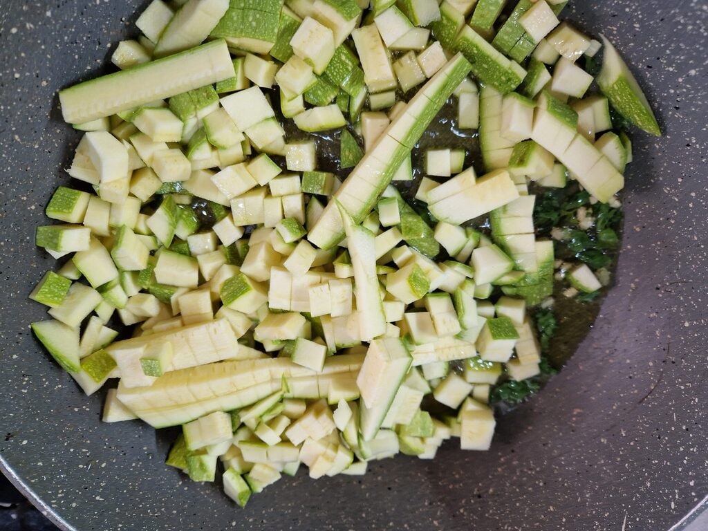 courgettes en dés