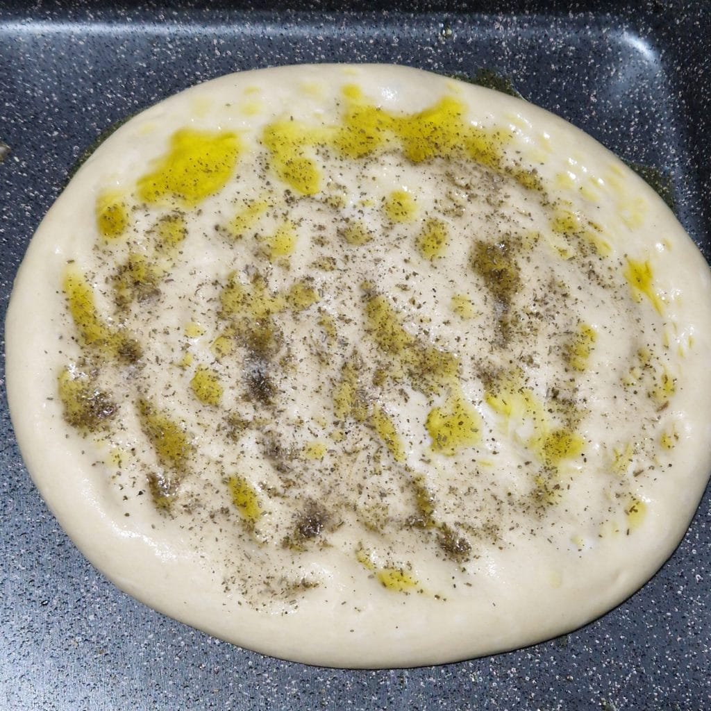 Focaccia blanche aux herbes