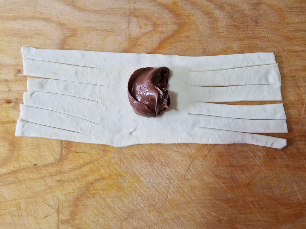 Les chaussons feuilletés au chocolat