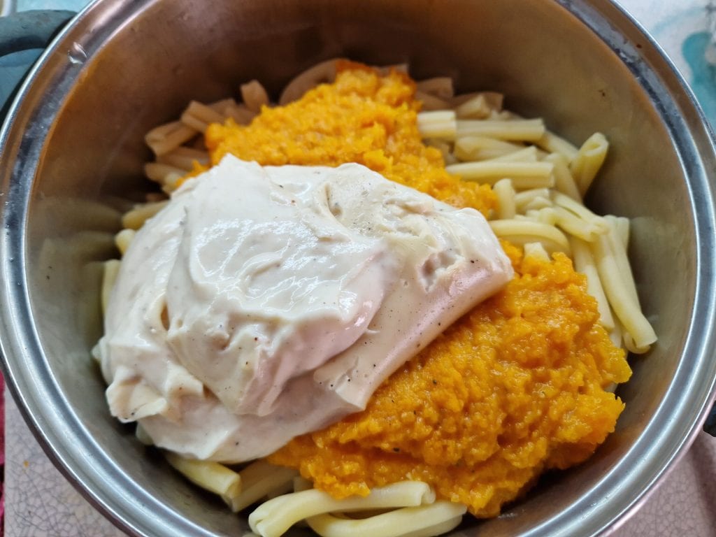 pâtes béchamel courge