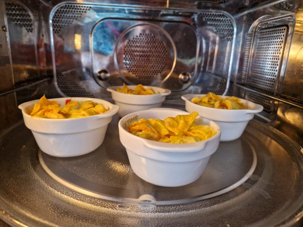 Les aumônières de fleurs de courgette farcies