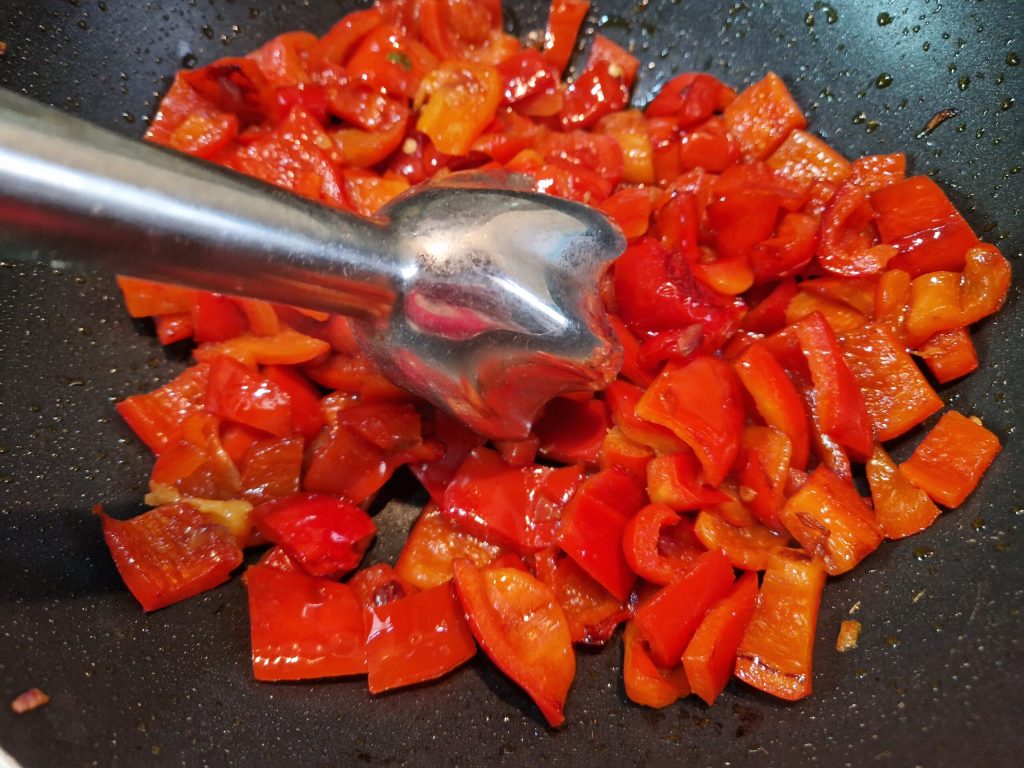 Les pâtes à la crème de poivrons légères