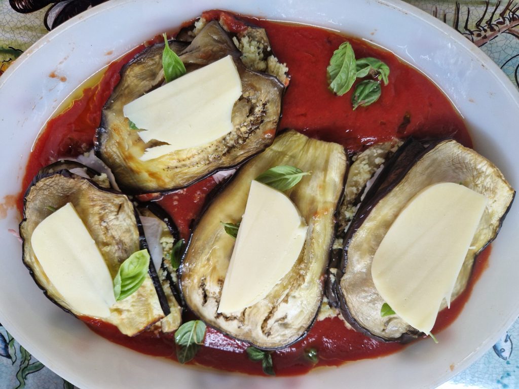 Pochettes d'aubergines à la sicilienne