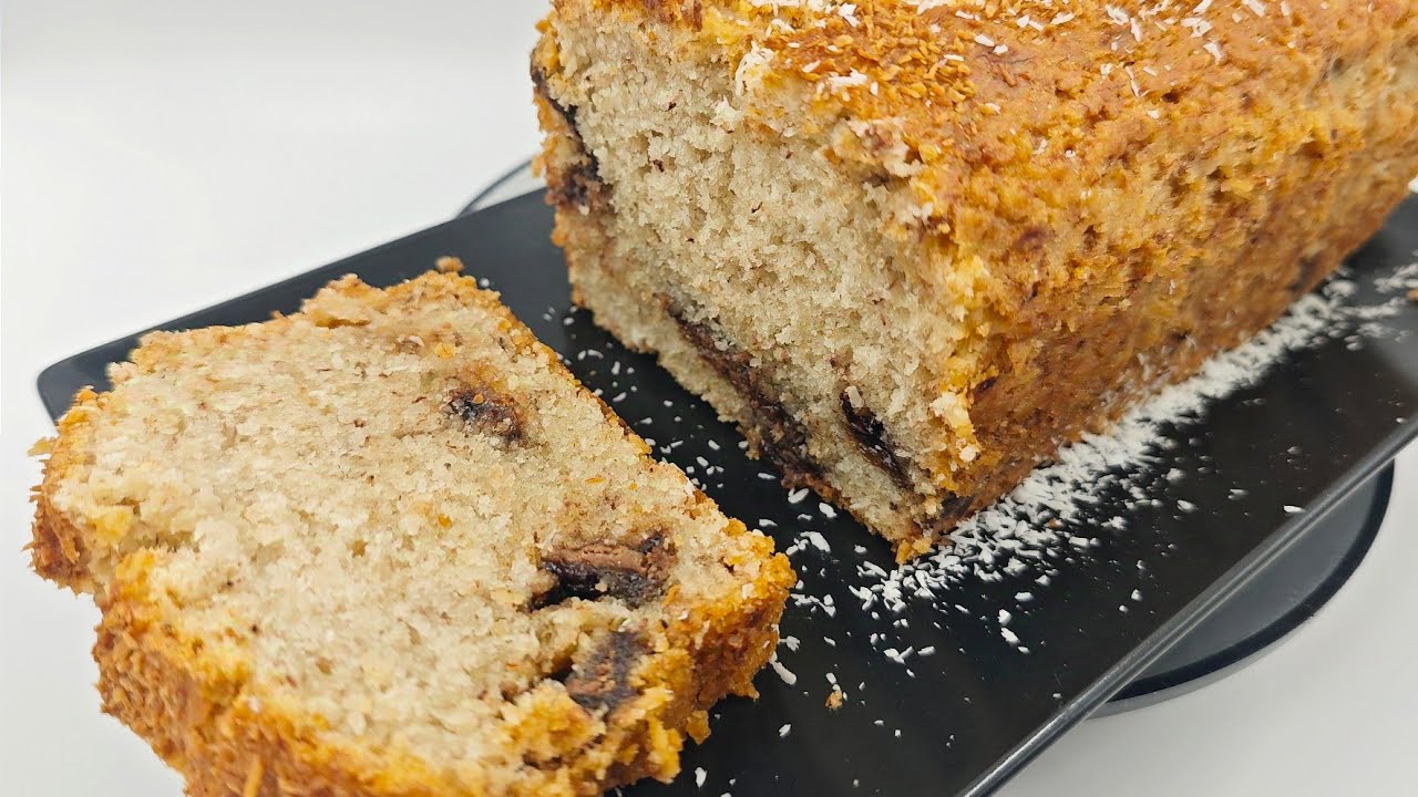 Cake vegan bananes coco et chocolat