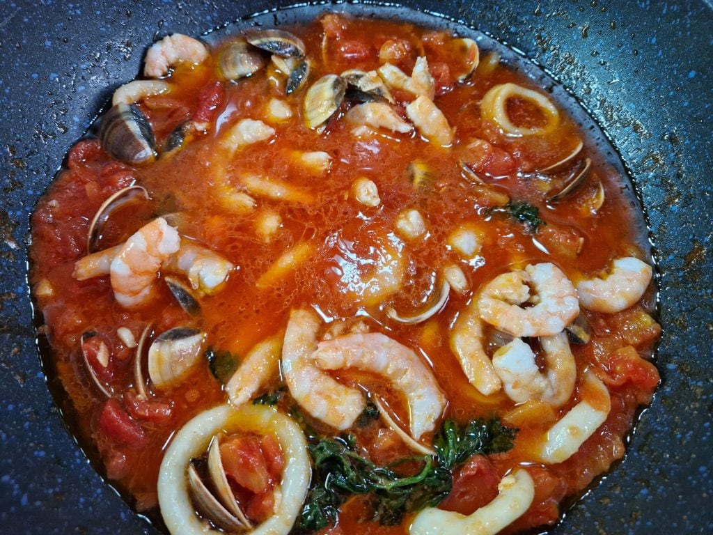 Les paccheri aux fruits de mer