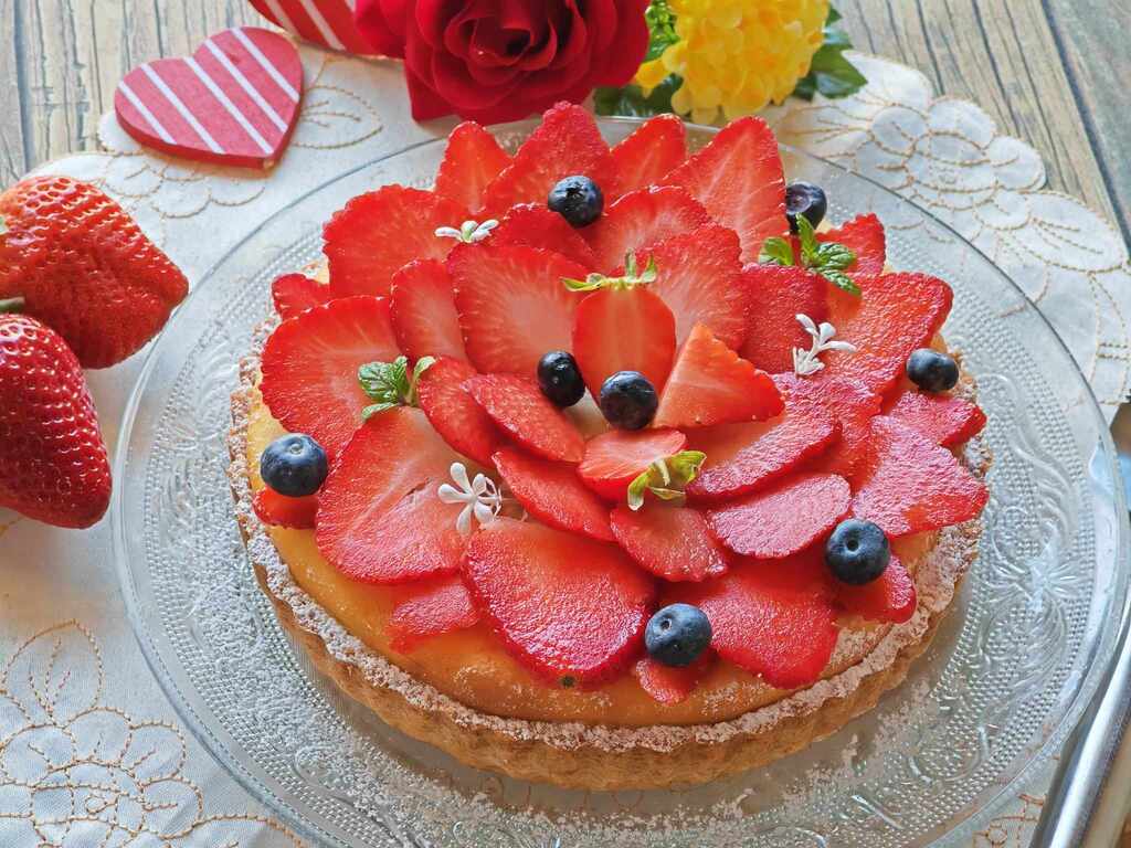 Tarte aux fraises et crème