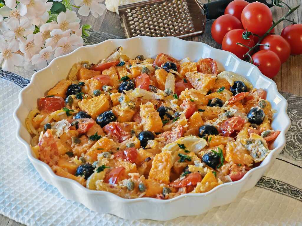 Courge gratinée à la méditerranéenne