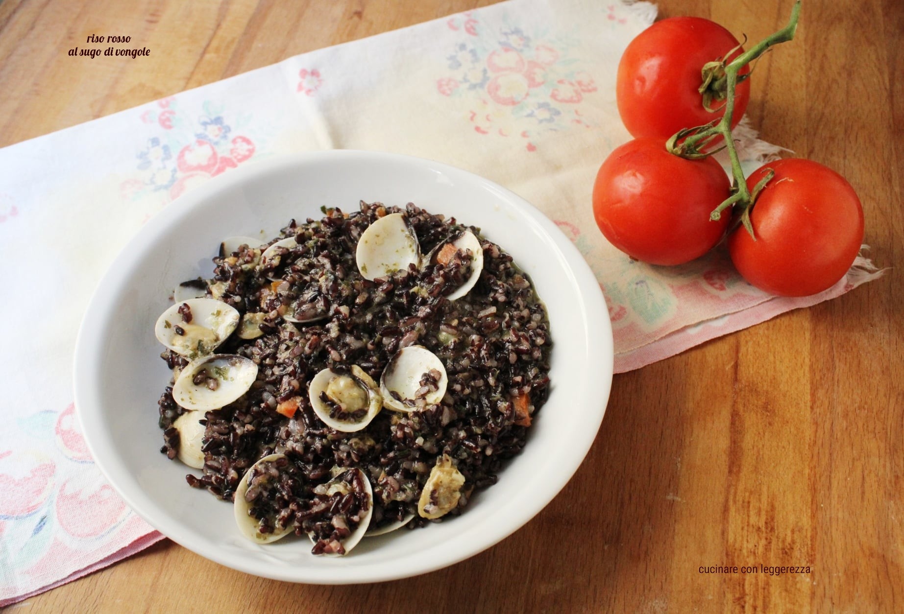 Riz rouge à la sauce de palourdes