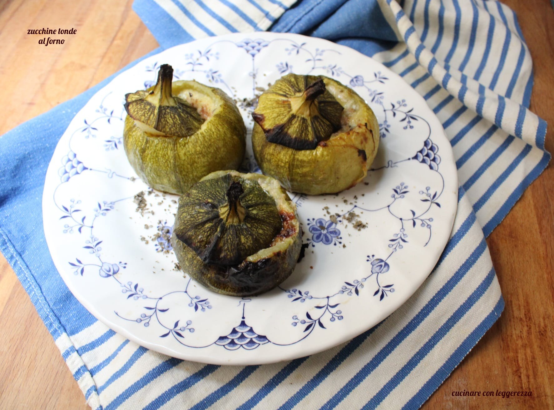 Courgettes rondes au four