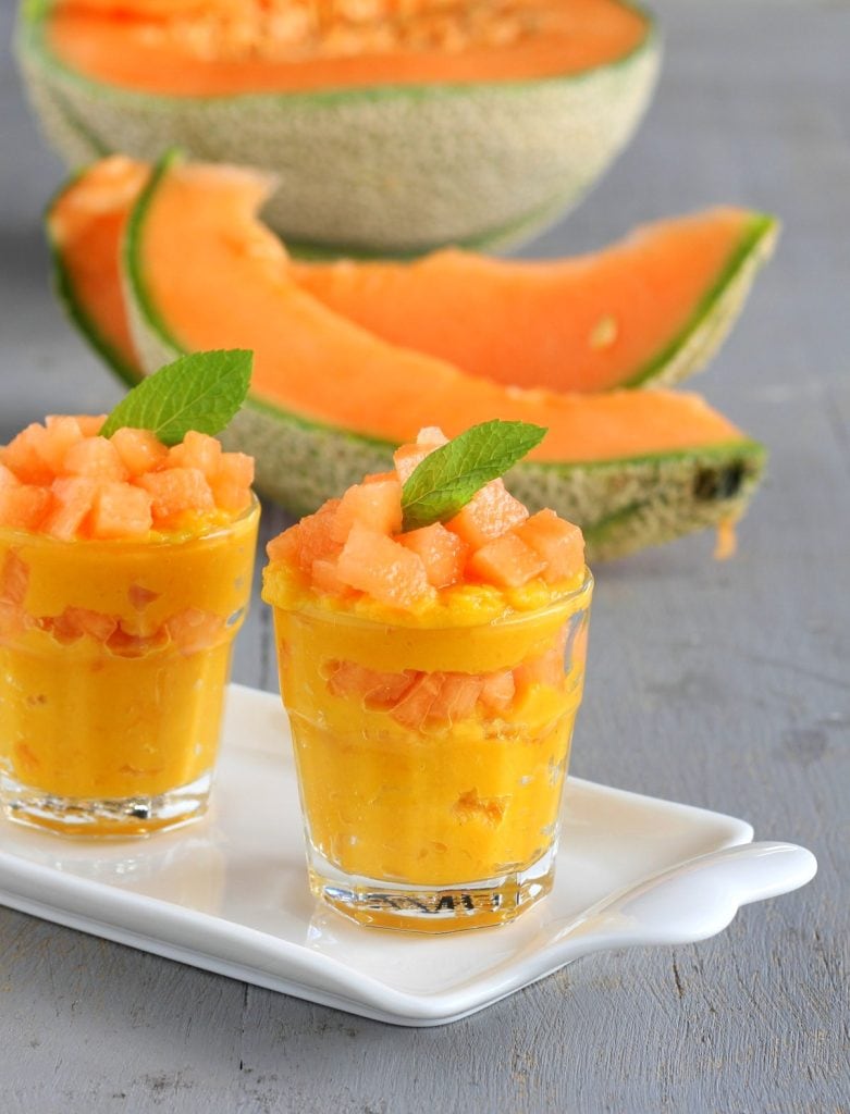 Crème froide au melon très rapide