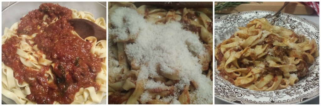 tagliatelles avec sauce aux champignons