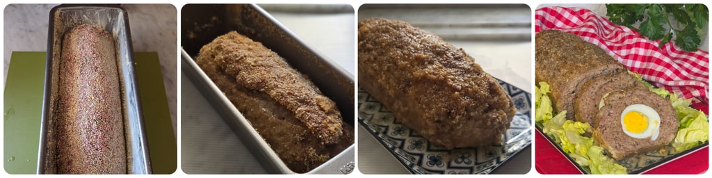 pain de viande farci aux œufs