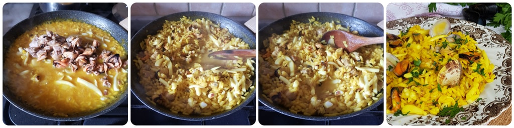 risotto aux fruits de mer au safran