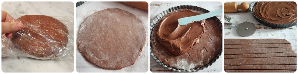 tarte au cacao avec crème de noisettes