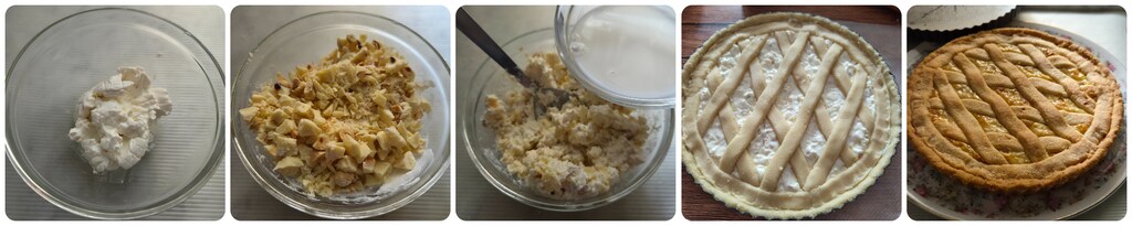 tarte sablée aux amandes avec chocolat blanc et ricotta