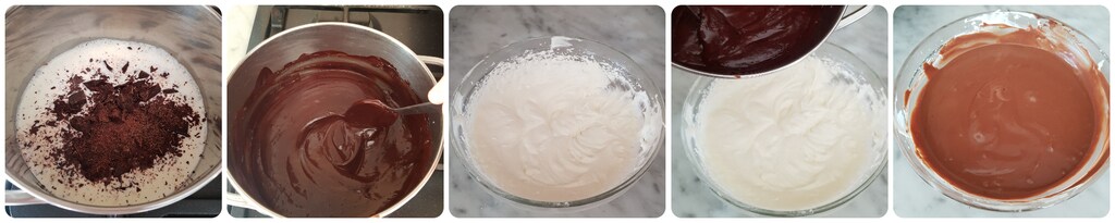 bûche de Noël avec crème au chocolat et mascarpone