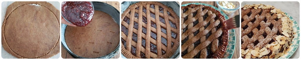 assemblage et cuisson du gâteau linzer