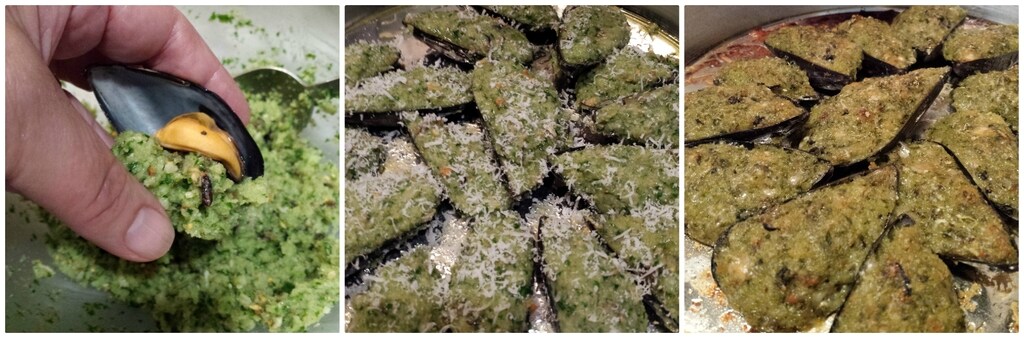 moules farcies gratinées au four