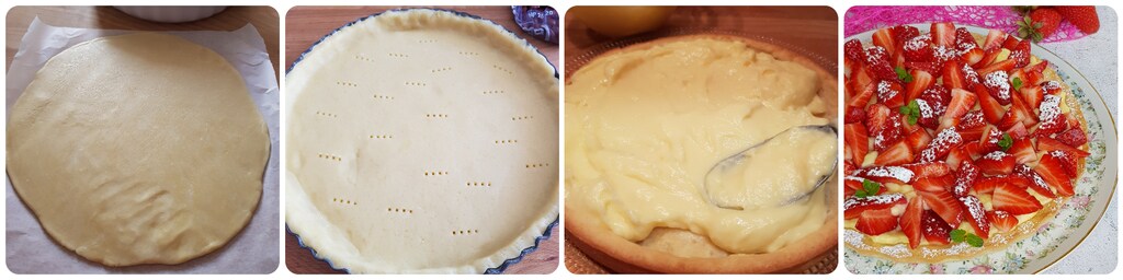 tarte à la crème et aux fraises