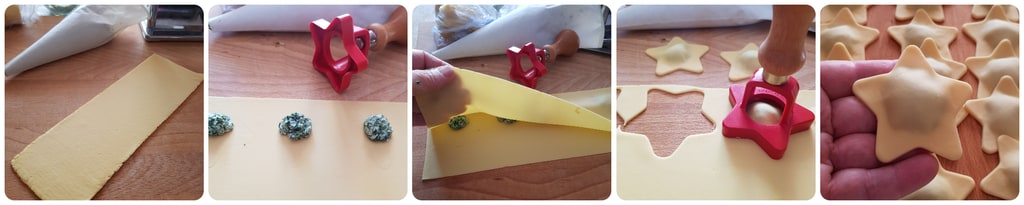 étoiles farcies au gorgonzola