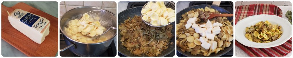 orecchiette avec artichauts et taleggio