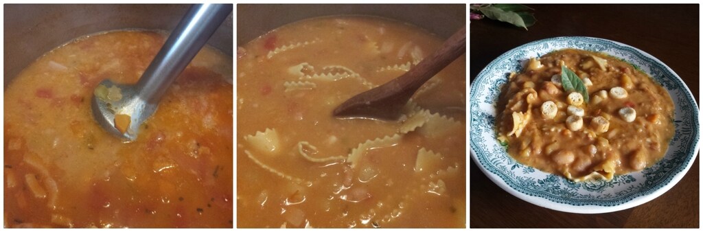 pâtes et haricots avec maltagliati