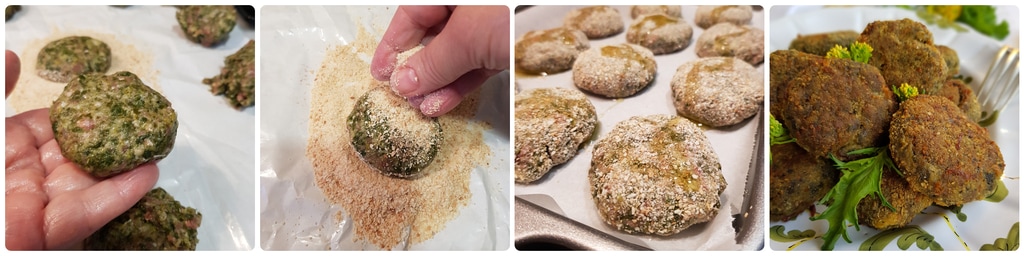 boulettes aux pousses de brocoli au four