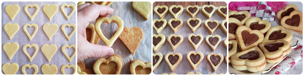 coeurs sablés aux amandes avec Nutella