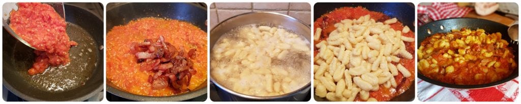 gnocchetti de ricotta à l'amatriciana
