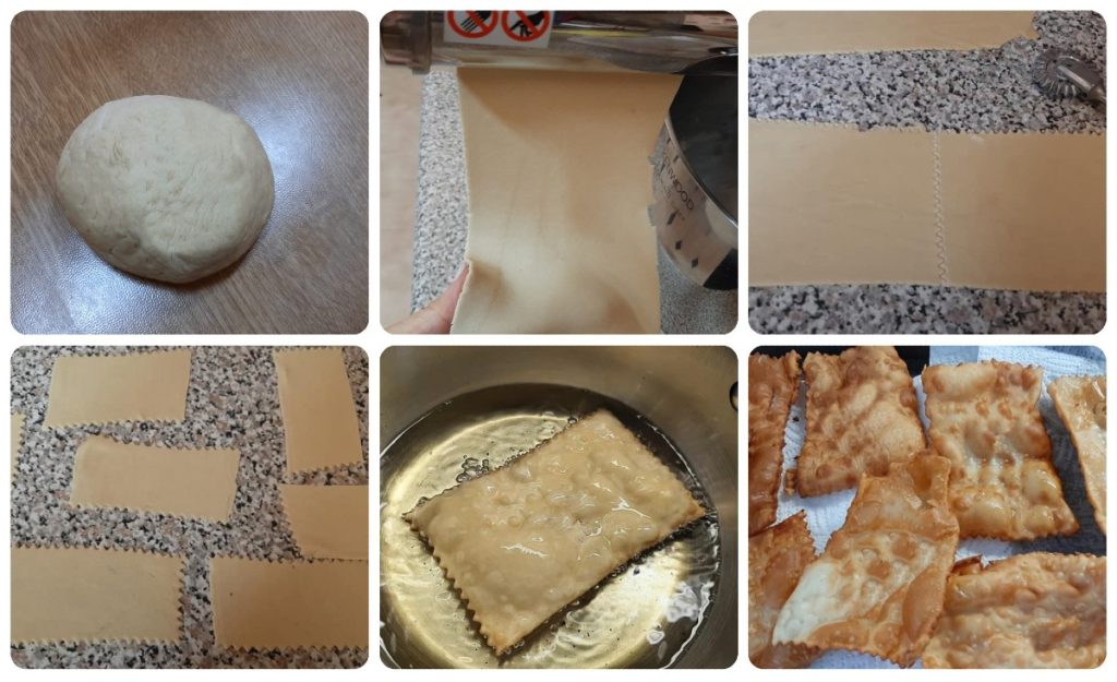 chiacchiere mixtes à la crème de pistache et noisette enrobées de chocolat