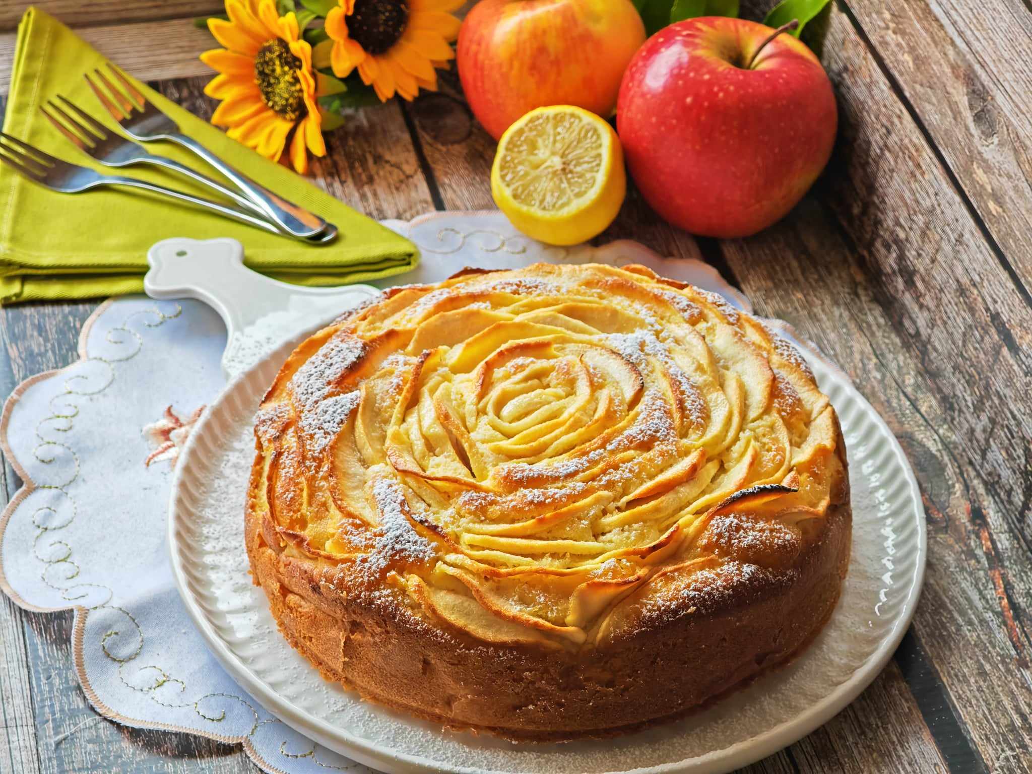 Gâteau aux pommes avec mascarpone