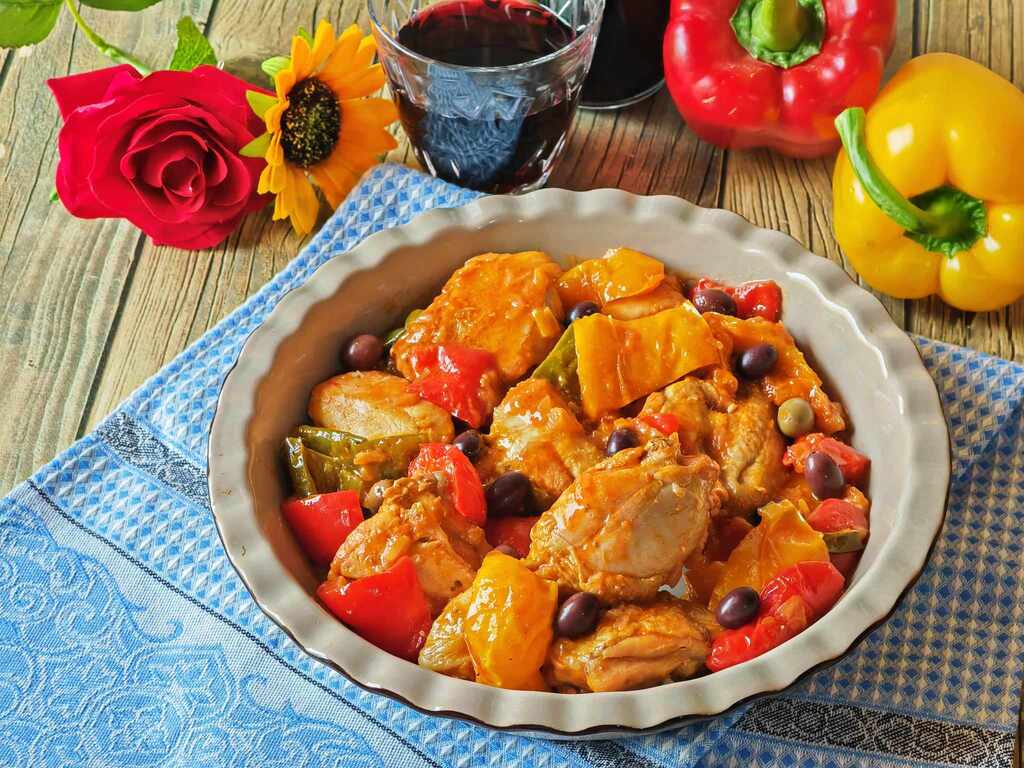 Poulet aux poivrons à la romaine