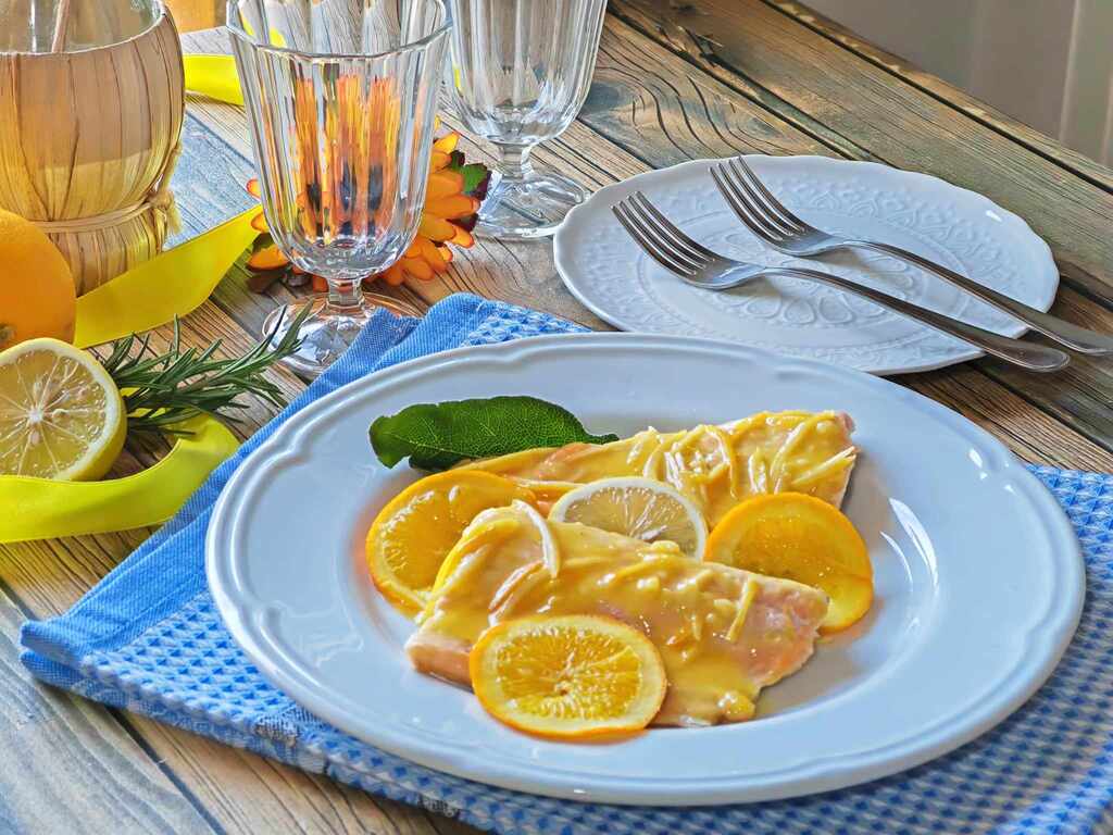 Truite saumonée aux agrumes
